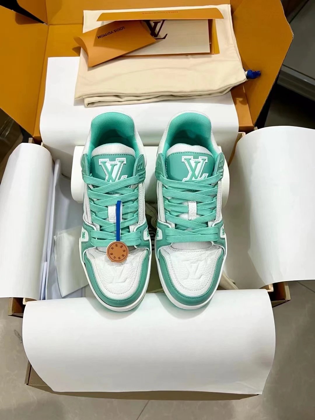 Louis Vuitton Trainer Blue Sneakers