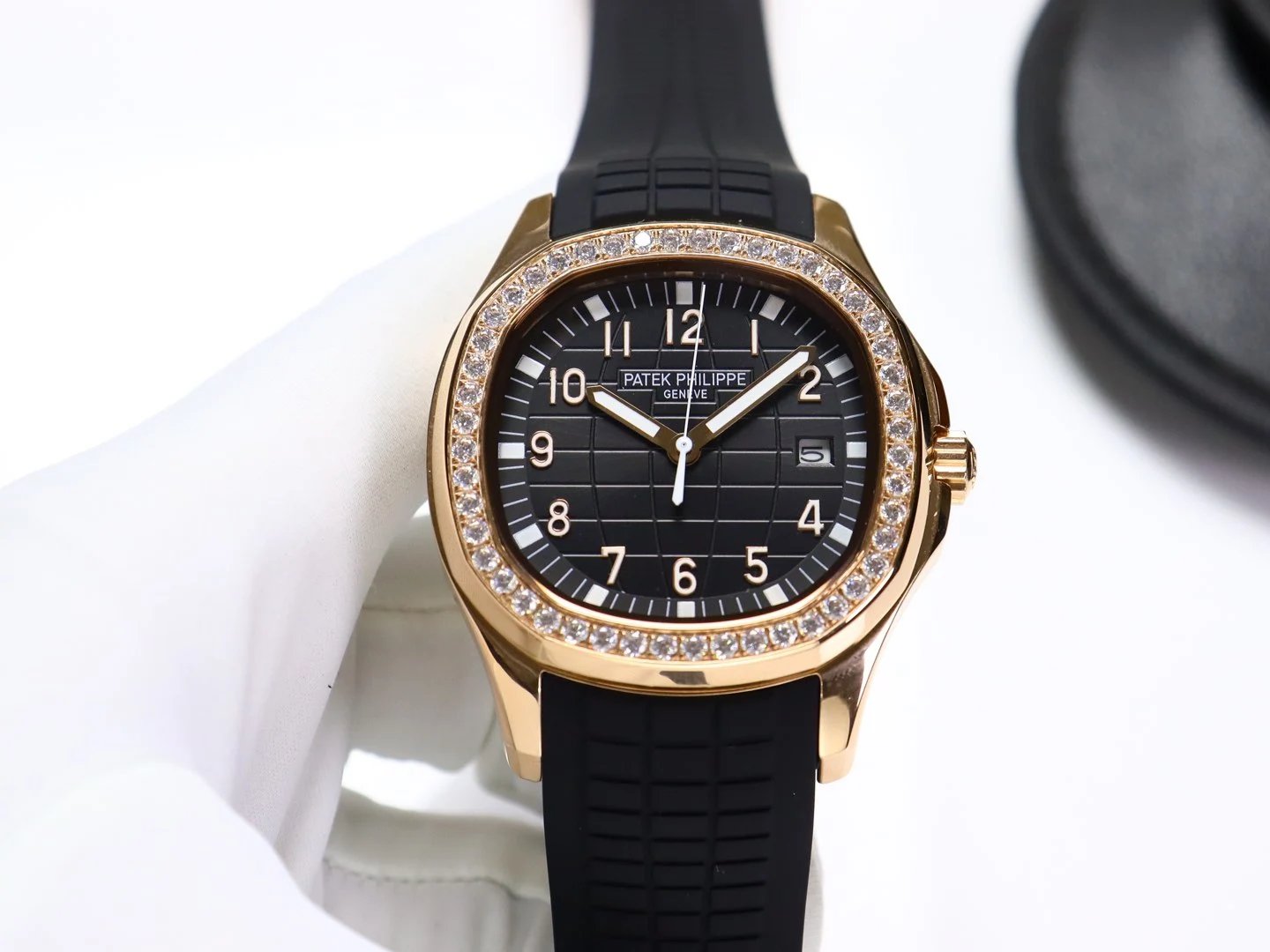 Patek Philippe Nautilus Diamond-Set Black Watch