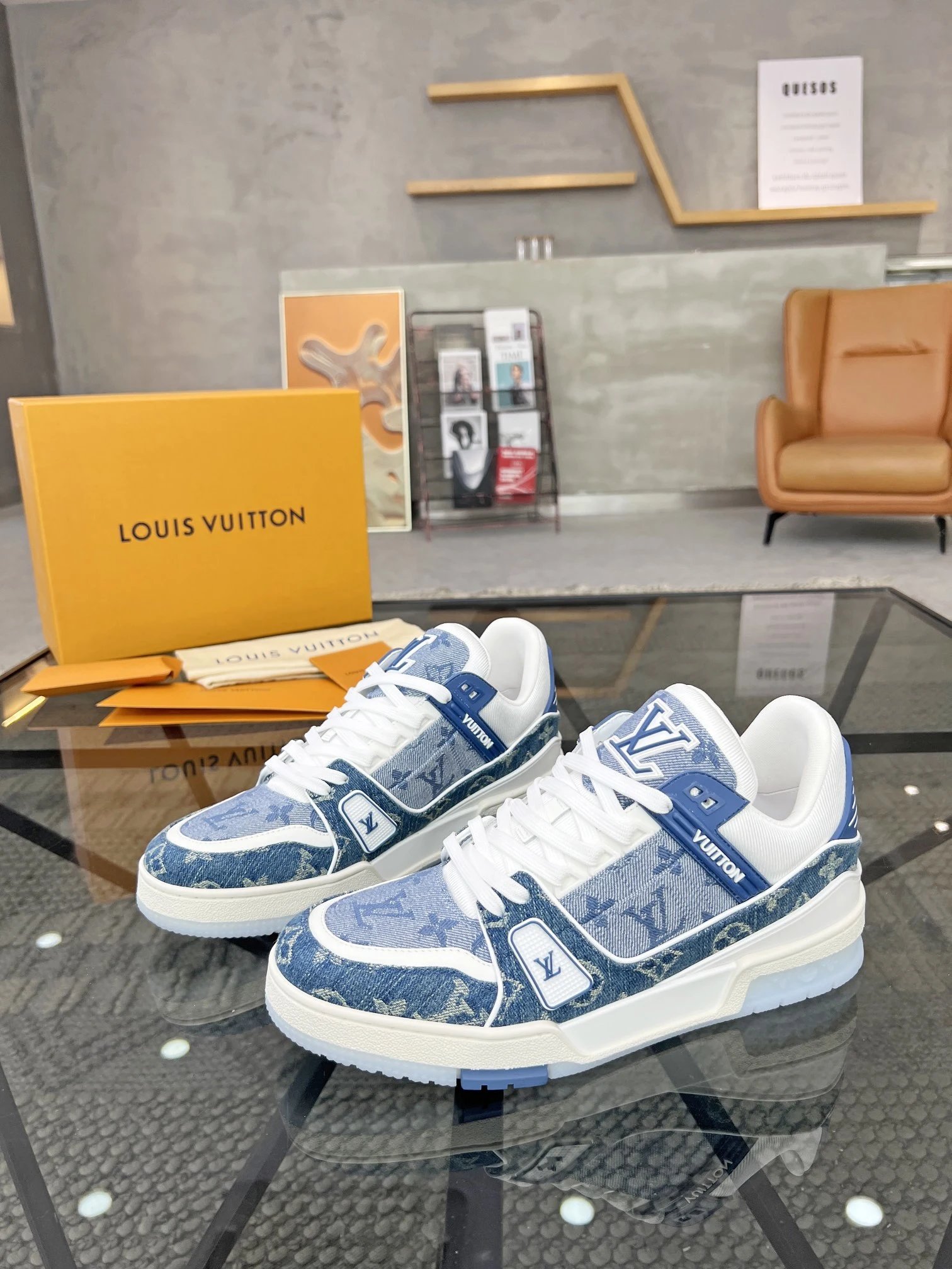 LOUIS VUITTON Trainer Yellow Sneakers