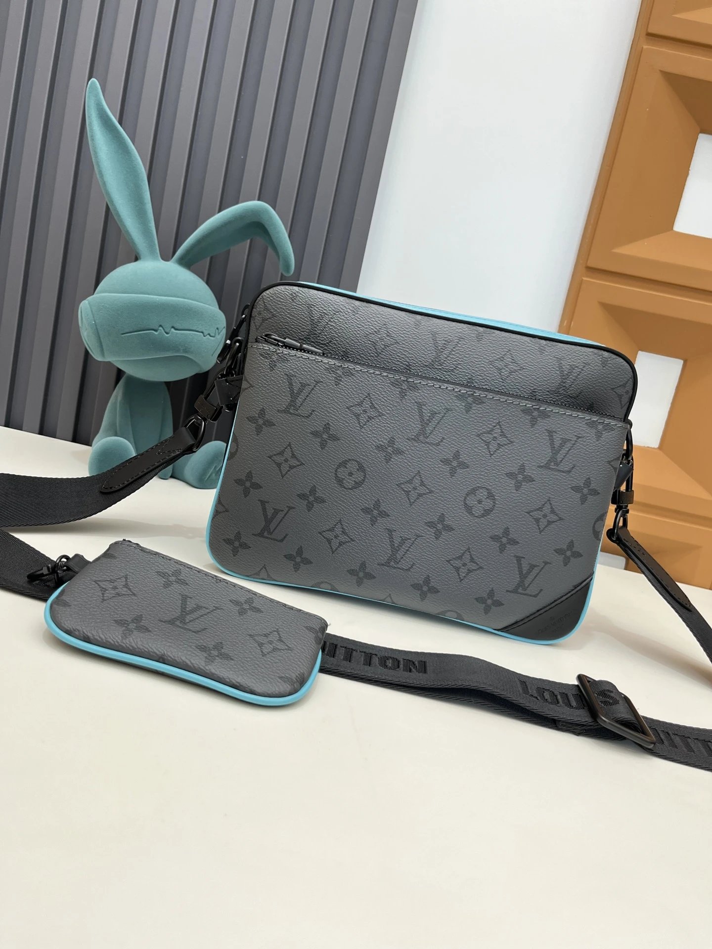Louis Vuitton Monogram Grey-Blue Crossbody Bag