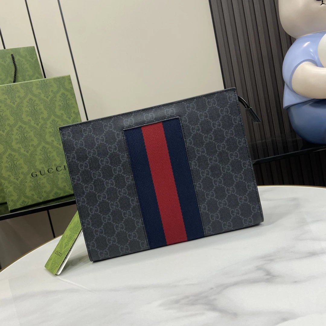 GUCCI Classic Gray Clutch