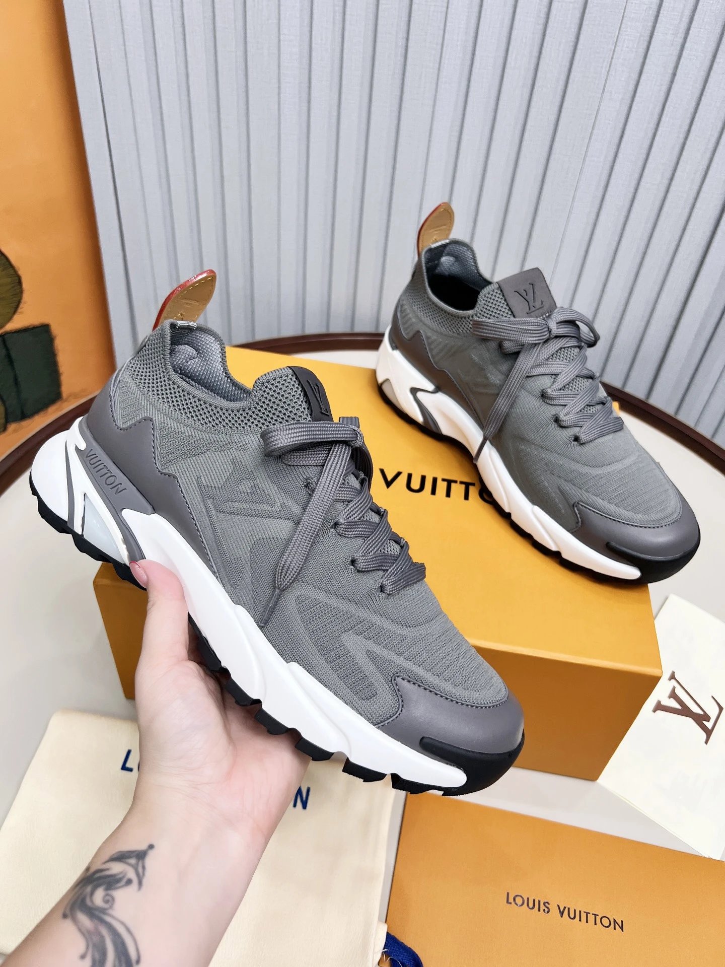 Louis Vuitton Trainer Purple Street Sneakers