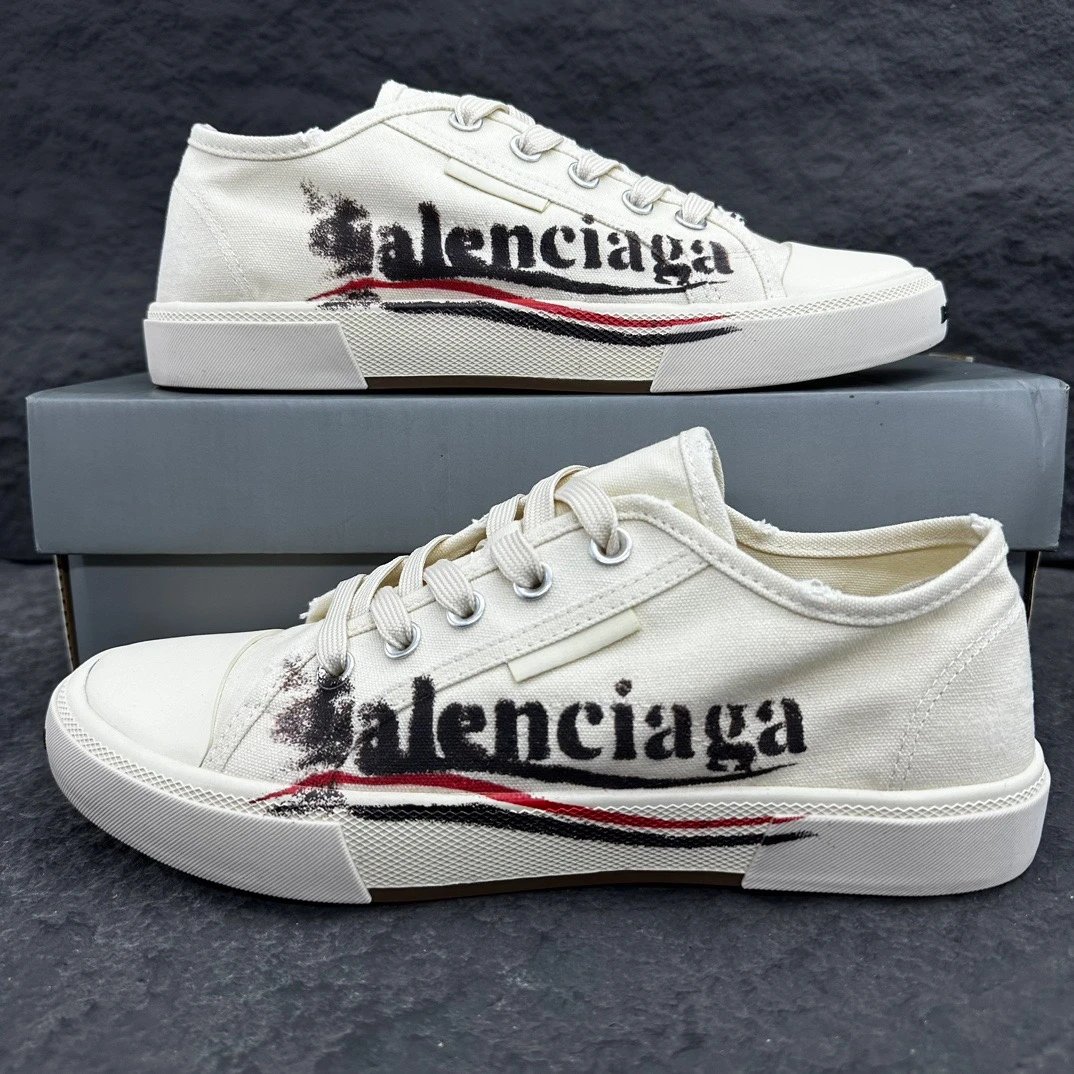 Balenciaga Canvas Sneakers in White