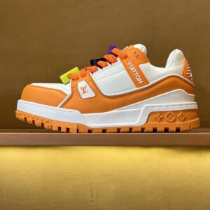 Louis Vuitton Trainer White & Green Trendy Sneakers