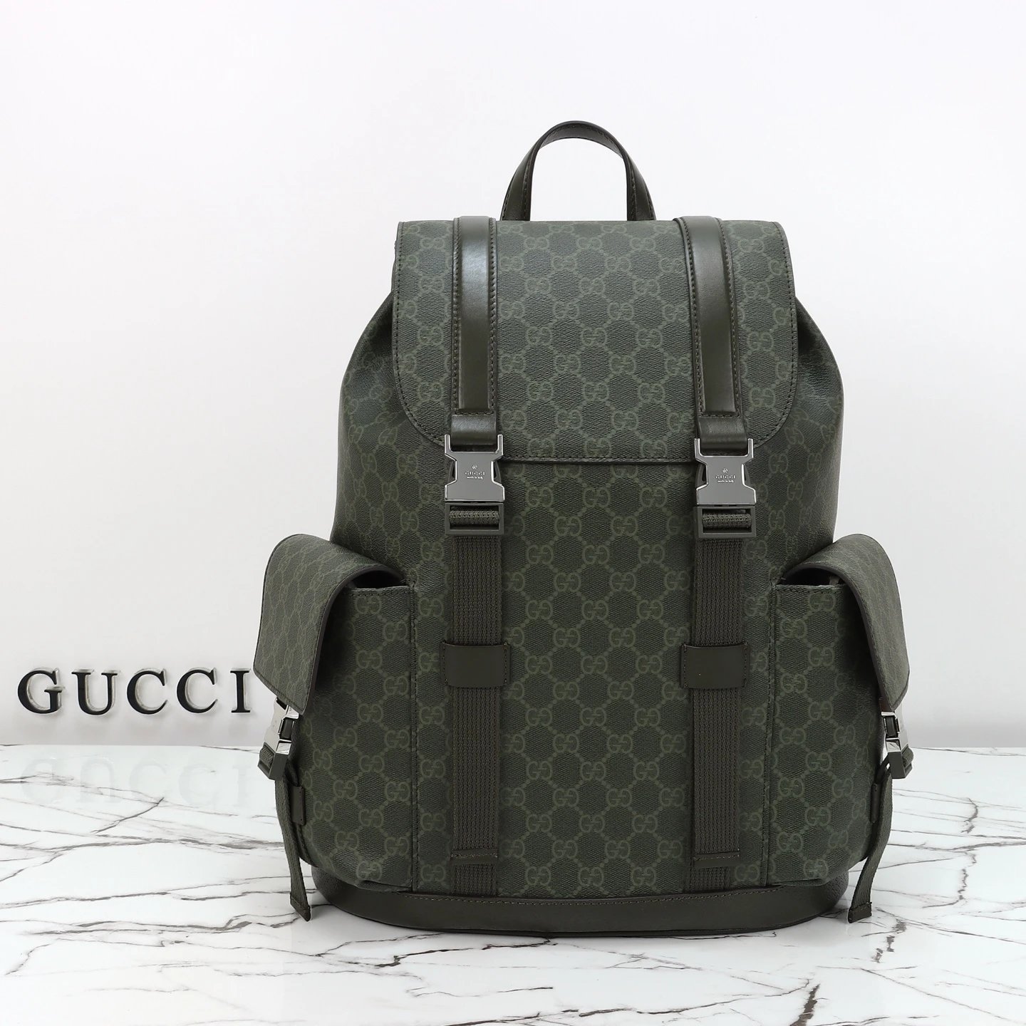 GUCCI Classic Fashion Green Backpack