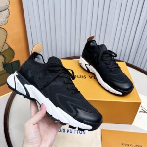 LOUIS VUITTON Black Brown White Sneakers