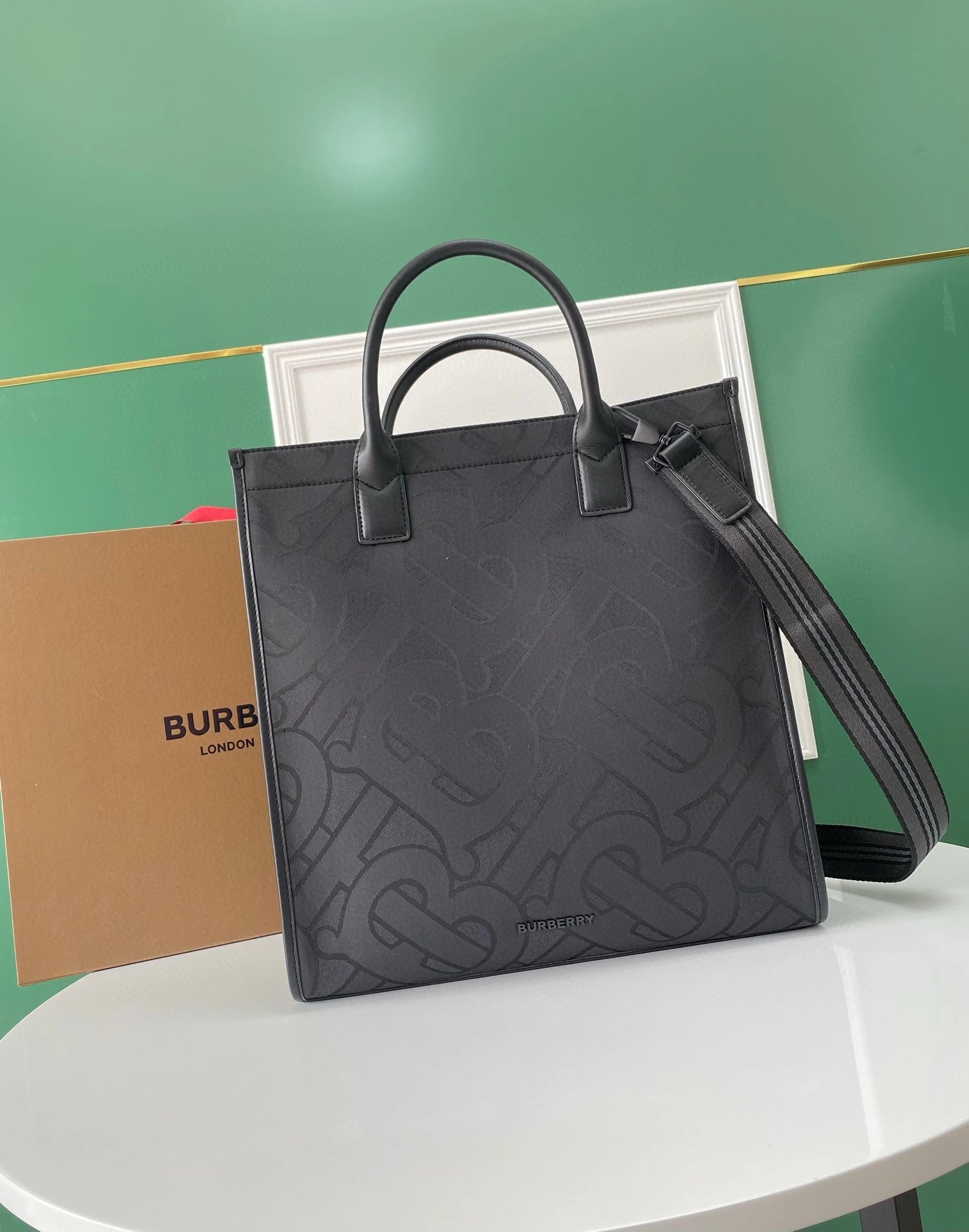 Burberry TB Classic Black Tote Bag