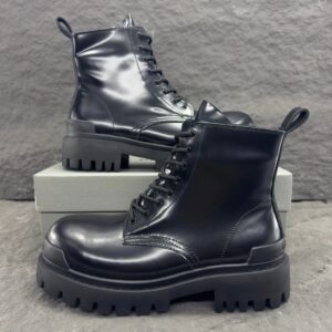 Balenciaga Black Chunky-Sole Dr. Martens Boots