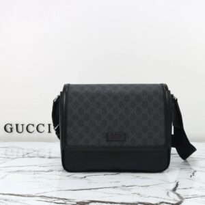 GUCCI Monogram Black Shoulder Bag