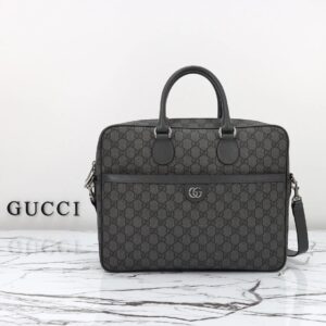 GUCCI Classic Business Dark Gray Briefcase