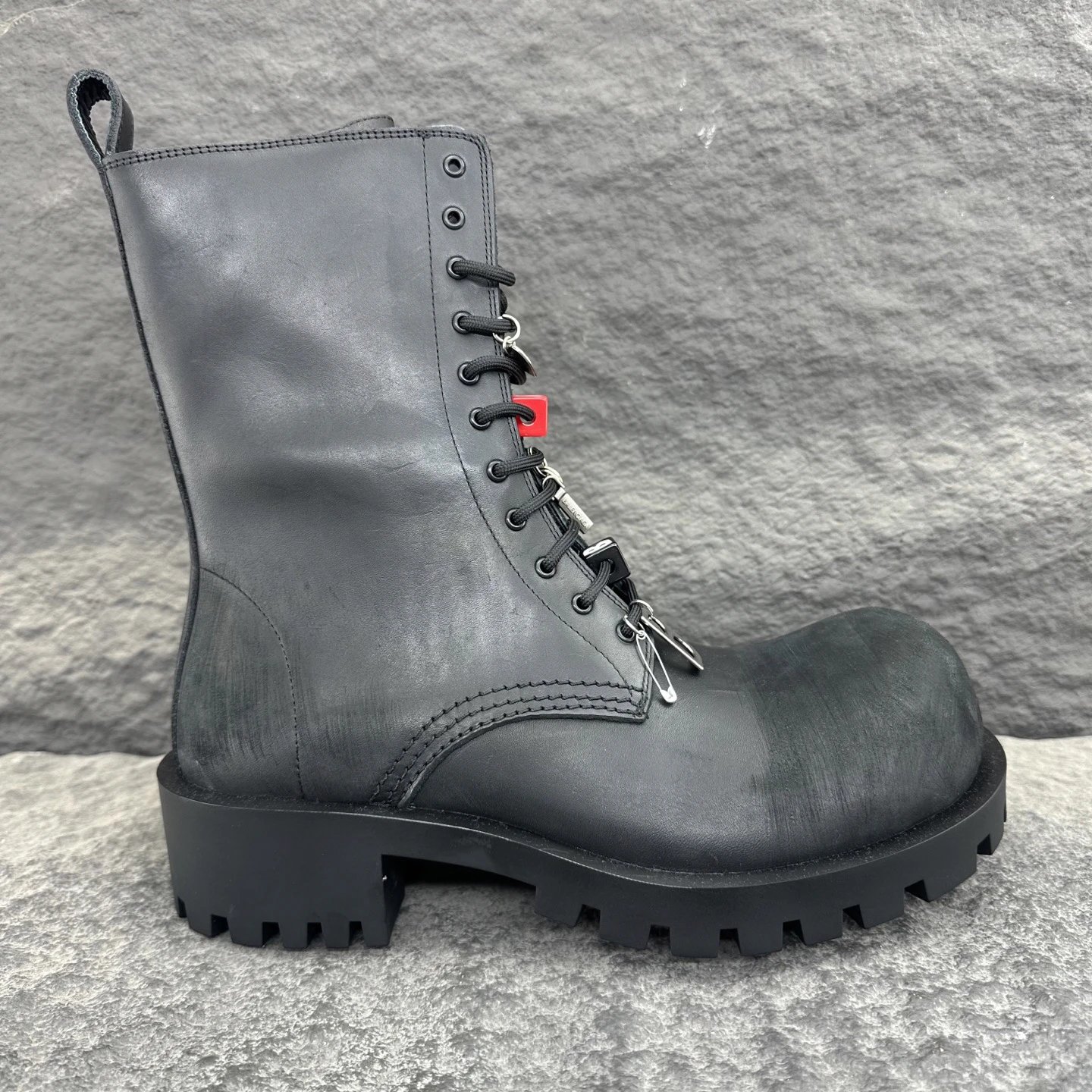 Balenciaga Lace-Up Black Dr. Martens Boots