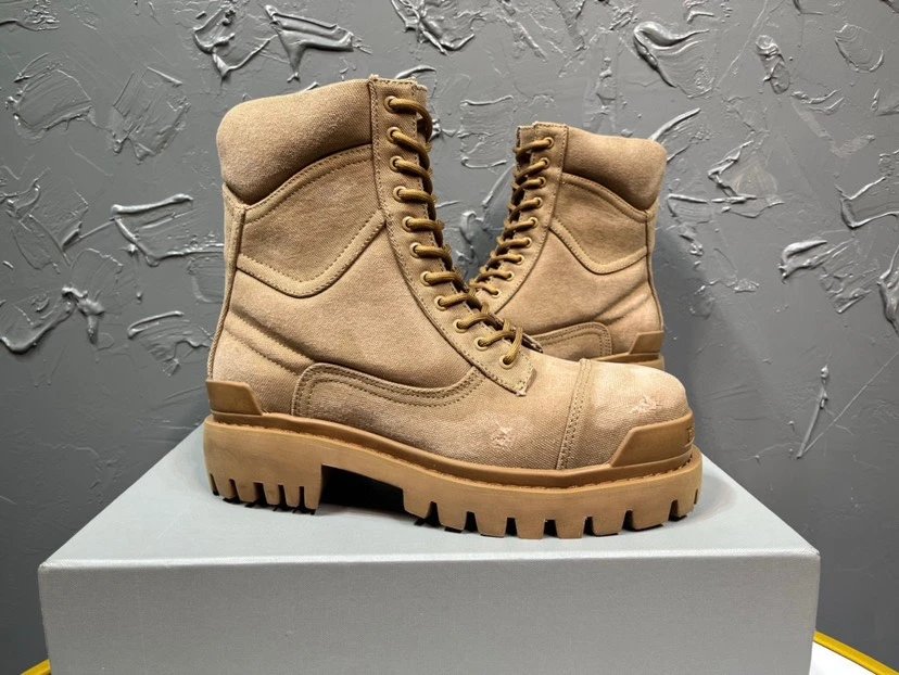 Balenciaga Khaki Work Boots