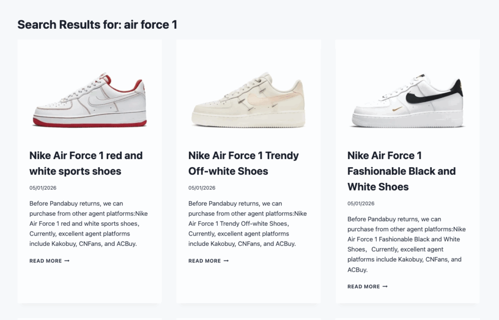 kakobuy spreadsheet nike Air Force 1 sneakers search